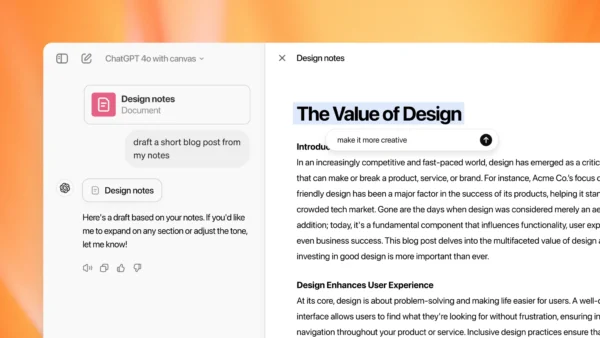 Canvas de OpenAI: La Evolución de ChatGPT que Transformará la Creatividad y la Programación 5 Canvas Hero