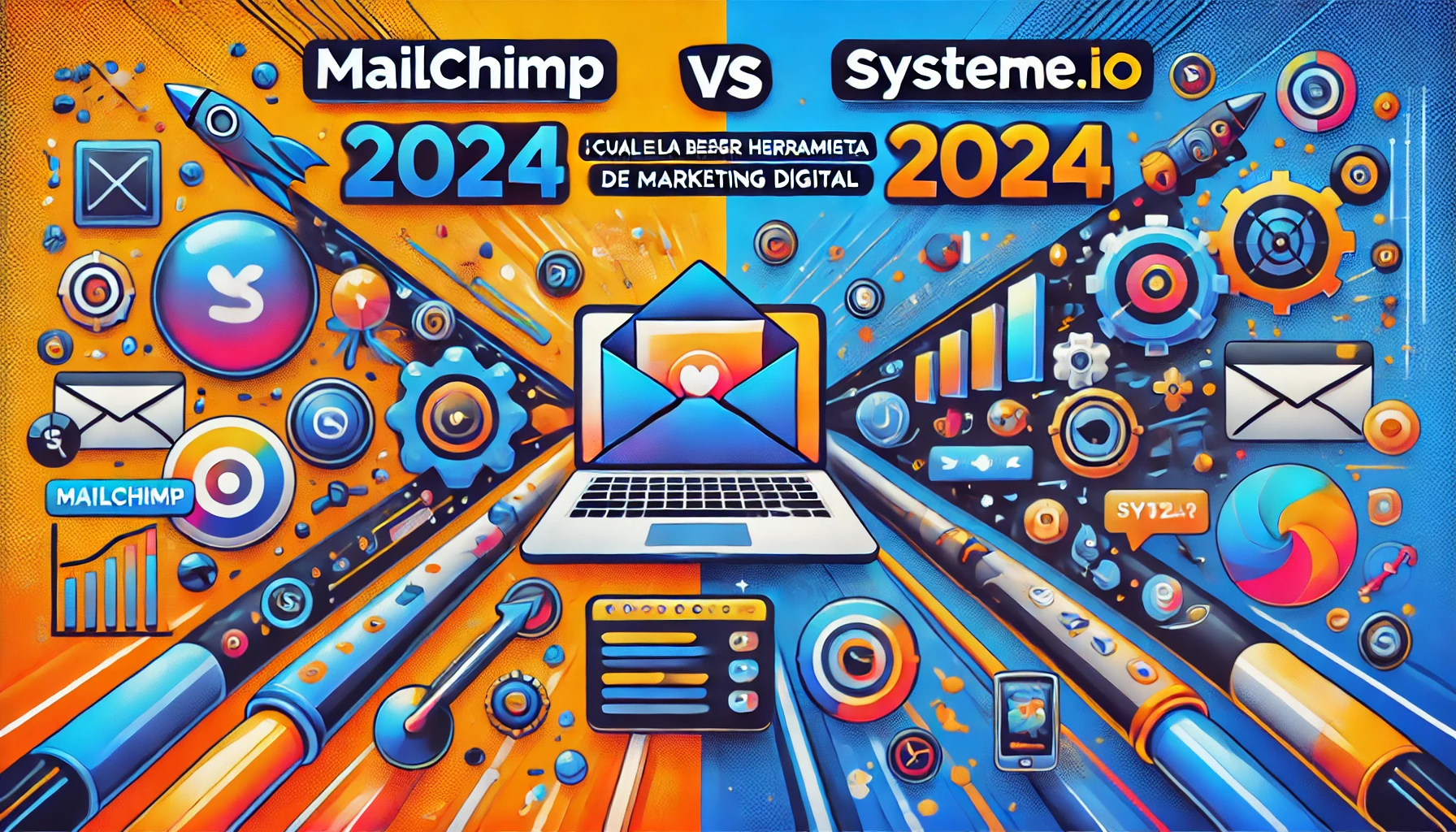 Mailchimp vs Systeme.io (2024): ¿Cuál es la Mejor Herramienta de Marketing Digital? 1 Mailchimp and Systeme.io 2024.